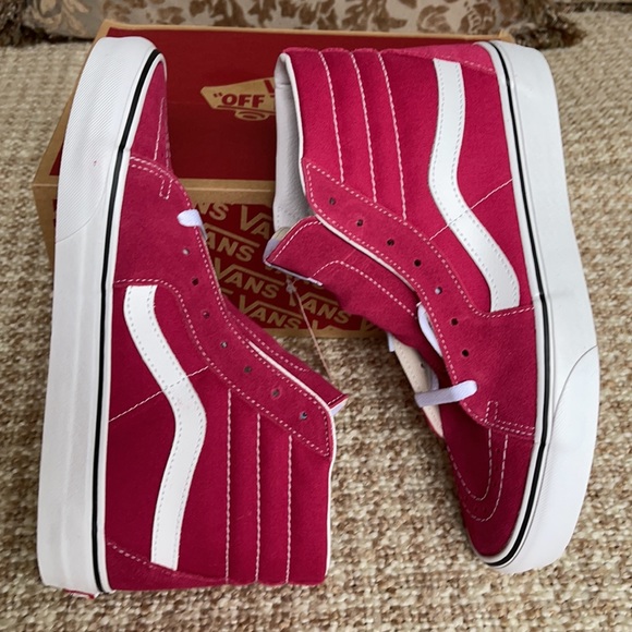 Vans Sk8-Hi Cerise/True White Men’s - Picture 12 of 16